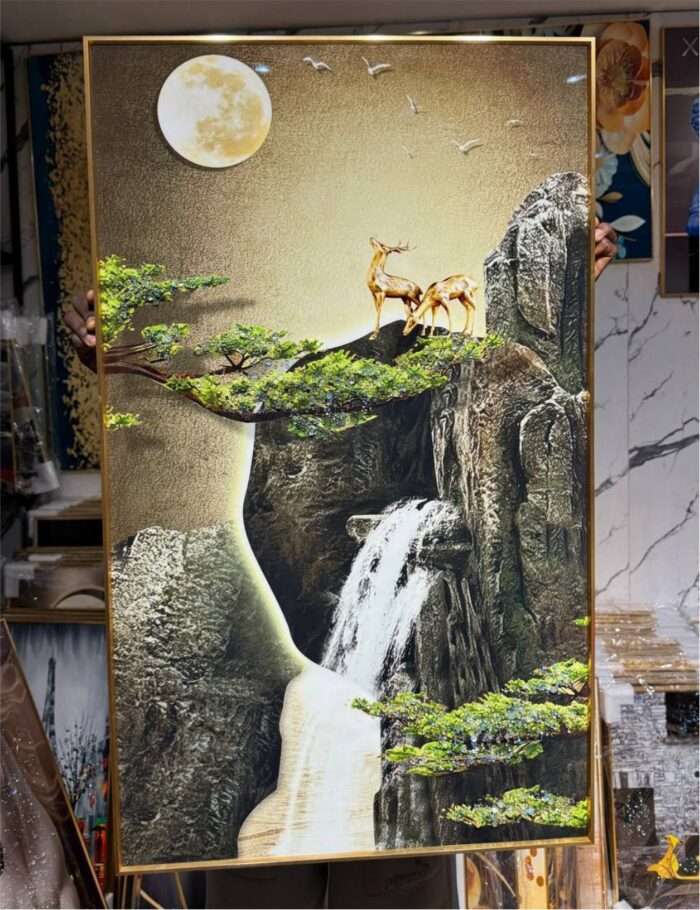 LUXURY STONED WALL ART /ACRYLIC FRAME - Image 1